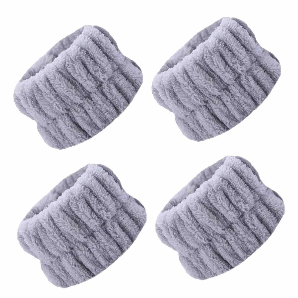 4-Piece Microfiber Wristbands for Face Washing and Makeup