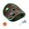 BESPORTBLE Nine-Hole Tunnel Toy for Cats with Toy Mouse and Bell Ball view 1