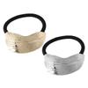 HAPINARY Leaf Hair Ties for Women, Elegant Metal Ponytail Cuffs, 2-Pack view 1
