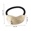 HAPINARY Leaf Hair Ties for Women, Elegant Metal Ponytail Cuffs, 2-Pack view 2