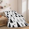 TradesForU Cartoon Pug Print Flannel Blanket, Brown/Yellow, 152.4 x 203.2 cm view 4