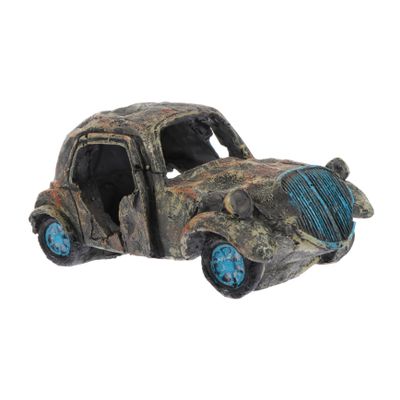 BESPORTBLE Creative Resin Car Wreck Aquarium Ornament