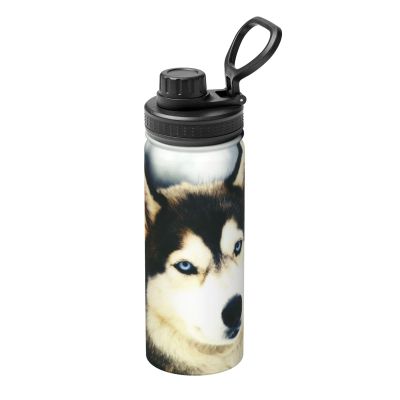 Siberian Dog Sport Water Bottle, Insulated, Stainless Steel, 530 ml