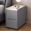 GELASIGE Solid Wood Nightstand, Ultra-Slim Bedside Storage Cabinet view 3