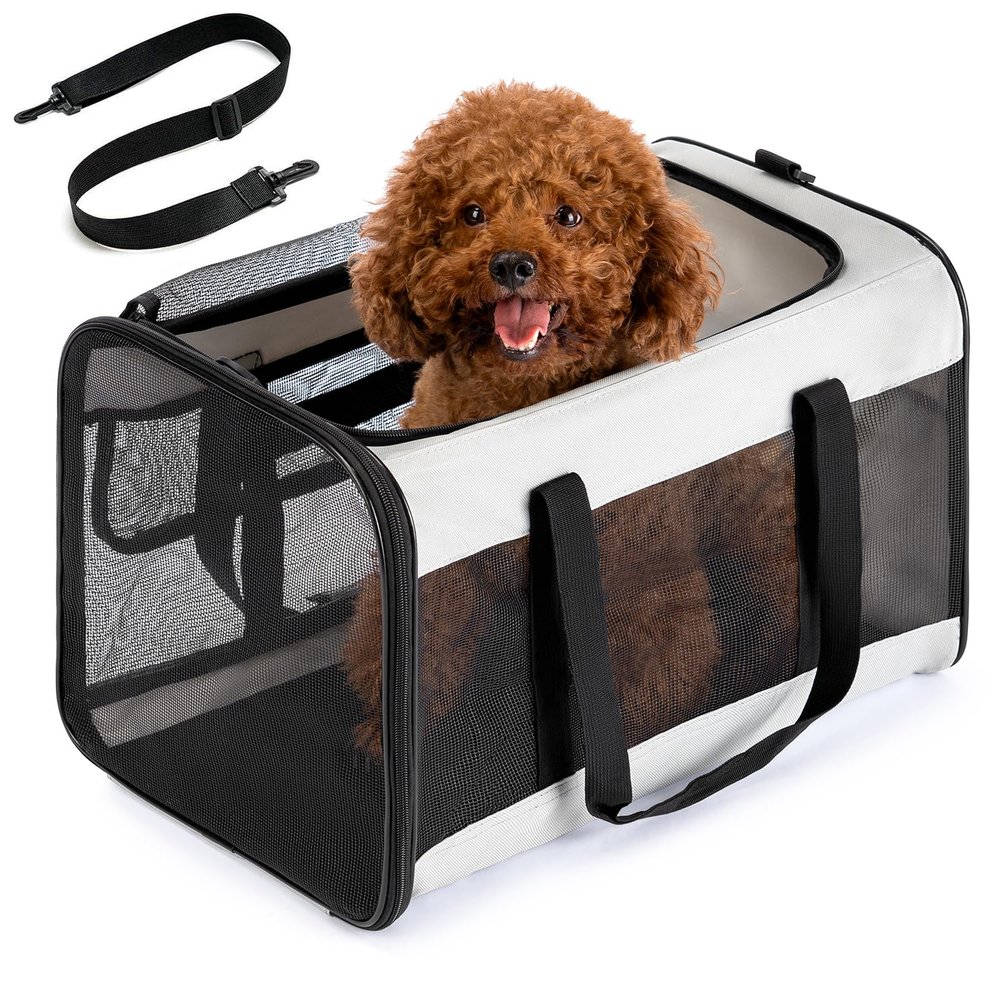 Conlun Soft-Sided Dog Carrier Bag, L, Gray