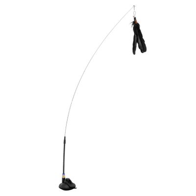 BESPORTBLE Interactive Cat Teaser Toy with Suction Cup and Colorful Feathers