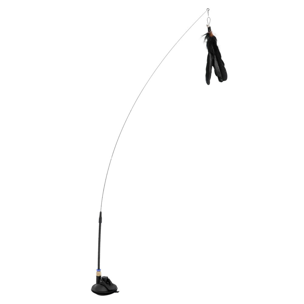 BESPORTBLE Interactive Cat Teaser Toy with Suction Cup and Colorful Feathers