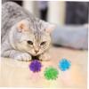 BESPORTBLE 100-Count Colorful Cat Balls for Biting and Scratching, Glitter Cat Toys for Pets, Interactive Toy view 2