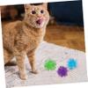 BESPORTBLE 100-Count Colorful Cat Balls for Biting and Scratching, Glitter Cat Toys for Pets, Interactive Toy view 3
