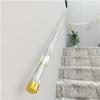 Non-Slip Wall-Mounted Handrail for Seniors and Children, Clear Acrylic Rail with Gold Brackets, 4 m view 1