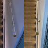 Non-Slip Wall-Mounted Handrail for Seniors and Children, Clear Acrylic Rail with Gold Brackets, 4 m view 3