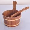 Cedar Sauna Bucket Set with Ladle and Insert view 1