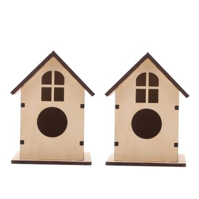 BESPORTBLE 2-Pack Unfinished Birdhouses