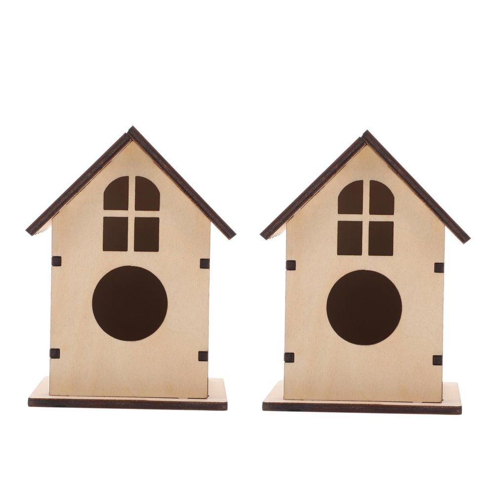 BESPORTBLE 2-Pack Unfinished Birdhouses