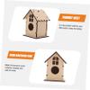 BESPORTBLE 2-Pack Unfinished Birdhouses view 3