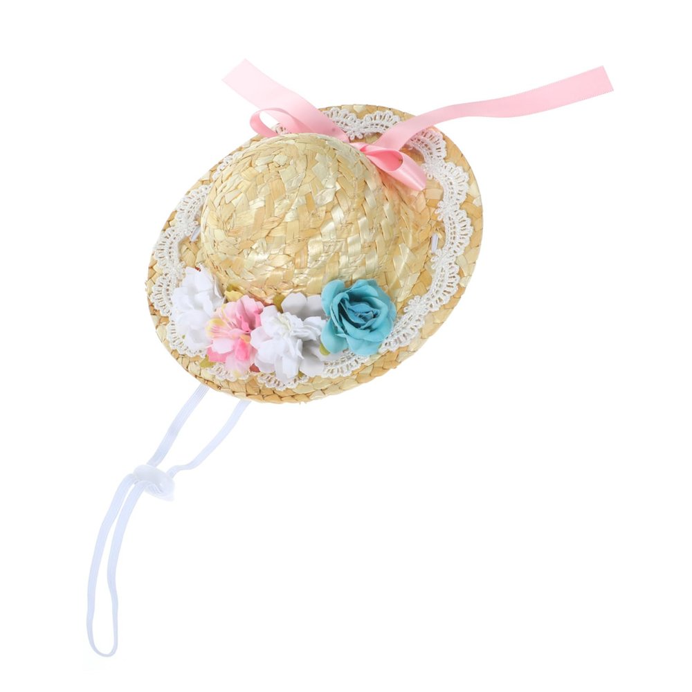 BESPORTBLE Pet Outdoor Hat with Woven Design and Bowknot