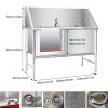 Stainless Steel Dog Grooming Station with Left Door view 2