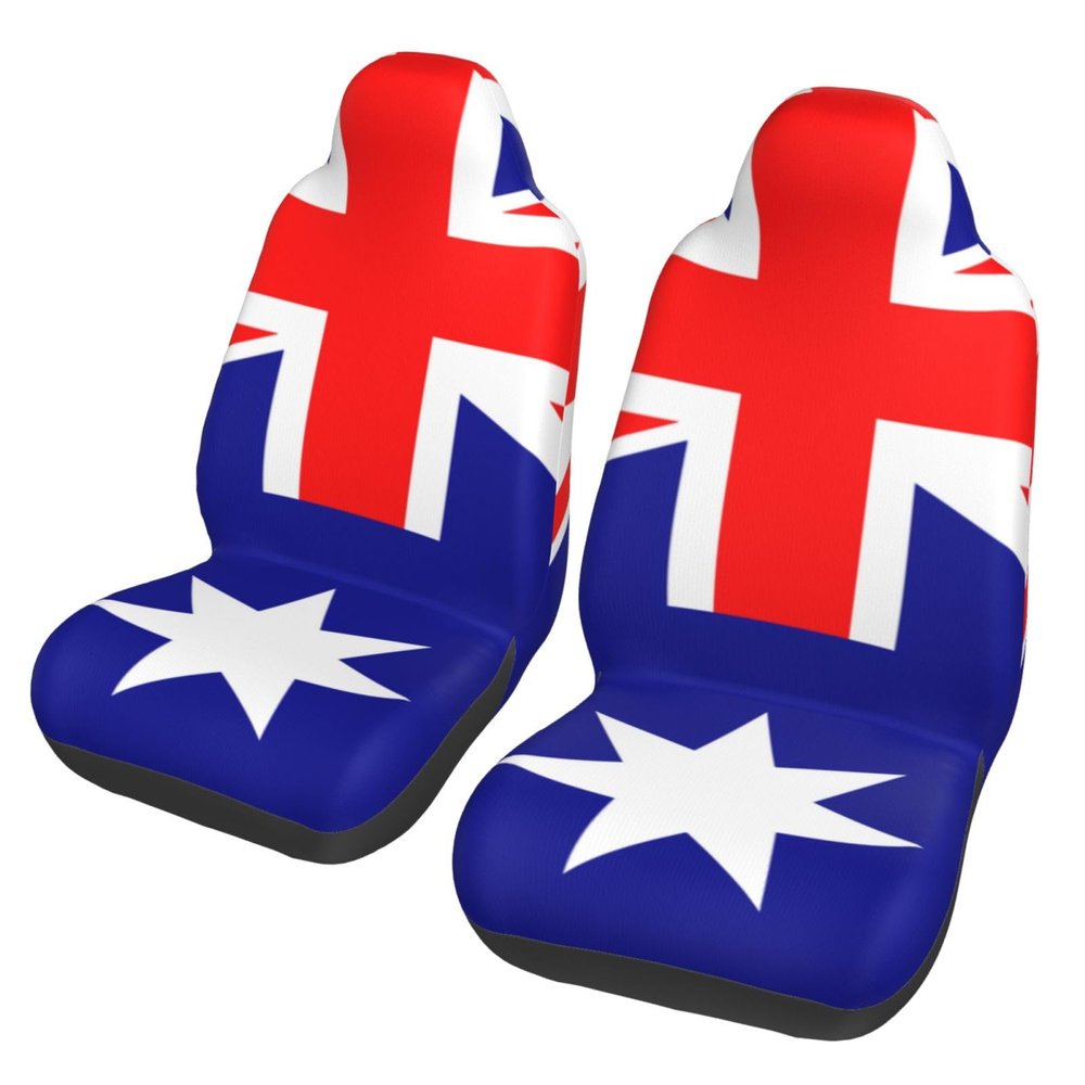 WBQLSL Car Seat Covers with Australian Flag, 2-Pack