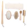 Gogogmee 6-Piece Spa Shower Brush Set with Back Brush, Massage Exfoliation and Nylon Bristles view 1