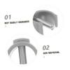 COLLBATH 4-Piece C-Shaped Replacement Clamps for Crutches and Walking Aids view 3