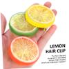 Lime Hair Clips, 3-Piece Plastic Set for Girls with Fruit Motif view 2