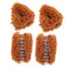 Fluffy Cat Ear Hair Clips with Claw Design, 4-Pack, Brown view 1