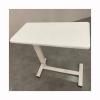 Height-Adjustable Portable Overbed Table with Casters, Walnut Wood Side, 40 x 80 cm view 1