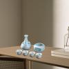 Milageto Sake Set with Cups and Warmer, Traditional 4-Cup Porcelain Set view 2