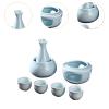 Milageto Sake Set with Cups and Warmer, Traditional 4-Cup Porcelain Set view 3