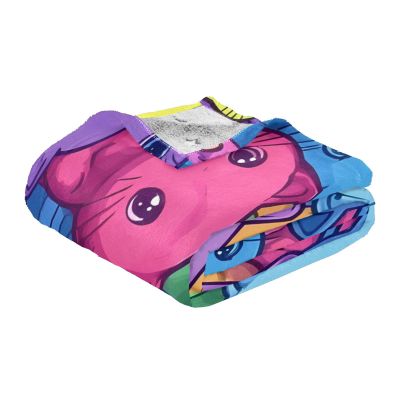 ODAWA Blanket, 55 x 70 in, Colorful Cats, Purple, Glow-in-the-Dark Throw Blanket