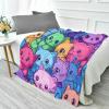 ODAWA Blanket, 55 x 70 in, Colorful Cats, Purple, Glow-in-the-Dark Throw Blanket view 3