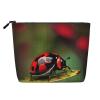 YQxwJL Black Makeup Bag with Red Ladybug Motif view 1