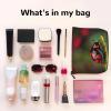 YQxwJL Black Makeup Bag with Red Ladybug Motif view 2