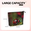 YQxwJL Black Makeup Bag with Red Ladybug Motif view 4