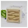 HYKJCSS DIY Acrylic Ant Farm Habitat with Feeding Area, Yellow view 1