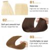 Tape-In Hair Extensions, 20 Pieces, 50 g, Human Hair, Seamless PU Hair Pieces, Silky Smooth (#10, 18 in/45 cm) view 2