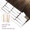 Tape-In Hair Extensions, 20 Pieces, 50 g, Human Hair, Seamless PU Hair Pieces, Silky Smooth (#10, 18 in/45 cm) view 3