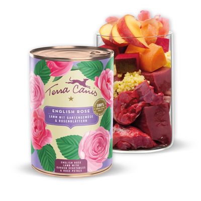 Terra Canis Lamb with Garden Vegetables and Rose Petals - Flower Men English Rose Wet Food 400g