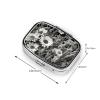 Black and White Floral Pill Box, Square, 2 Compartments, Portable Travel Medication Organizer view 2