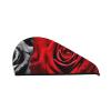 LHBWCVN Hair Turban for Women, Coral Fleece Hair Wrap with Button, Black/White/Red view 1