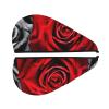 LHBWCVN Hair Turban for Women, Coral Fleece Hair Wrap with Button, Black/White/Red view 2