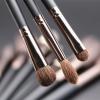 OWOHYG 11-Piece Natural Hair Makeup Brush Set, Black view 4