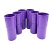 Kimmel 6-Piece Plastic Drinking Cup Set, 330 ml, Violet, Reusable view 1