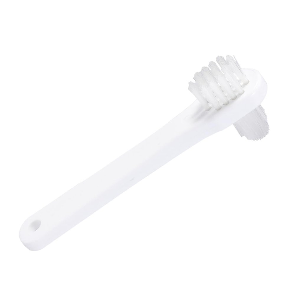 4-Pack Double-Sided Denture Brushes, Blue Nylon