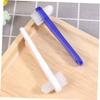 4-Pack Double-Sided Denture Brushes, Blue Nylon view 3