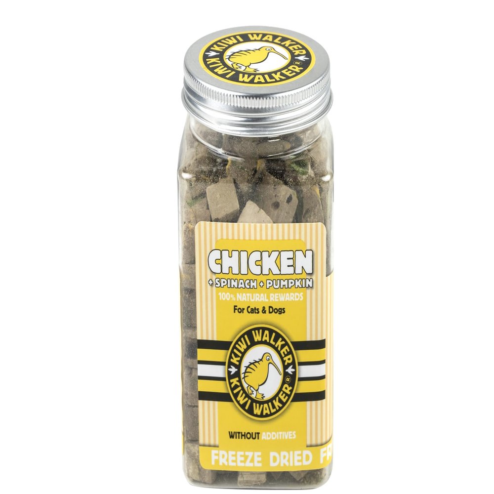 KIWI WALKER Freeze-Dried Dog Treats | Mixed Flavors (1 Can, Chicken Liver + Spinach + Pumpkin)