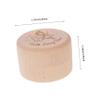 Cabilock Wooden Baby Tooth Keepsake Box, Light Brown view 2