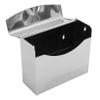 Wall-Mounted Stainless Steel Tissue Box, Rectangular, Silver, Simple view 1