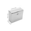 Wall-Mounted Stainless Steel Tissue Box, Rectangular, Silver, Simple view 2