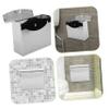 Wall-Mounted Stainless Steel Tissue Box, Rectangular, Silver, Simple view 4
